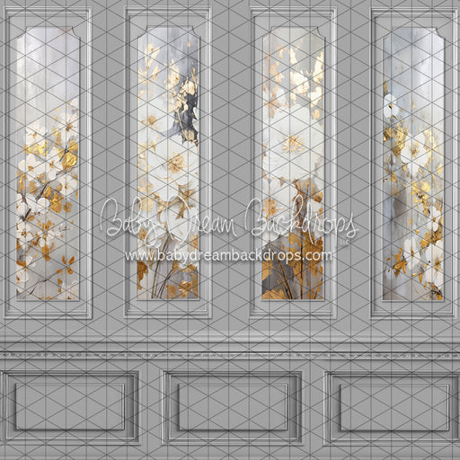 Gray Floral Wall (JA)