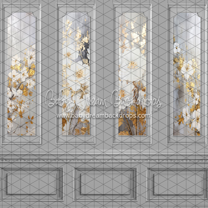 Gray Floral Wall (JA)