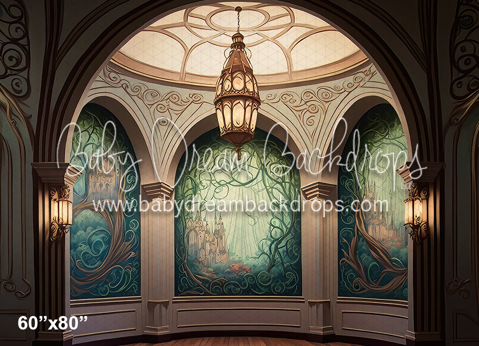Green Princess Painted Ballroom Wall (MD)