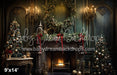 Green Victorian Christmas Fireplace (SM) 