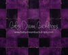 Halloween Checkered Fabric Floor Purple (JA)