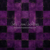 Halloween Checkered Fabric Floor Purple (JA)