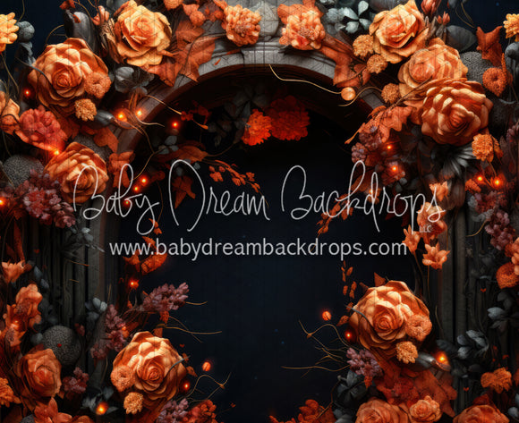 Halloween Orange Floral Arch (JA)