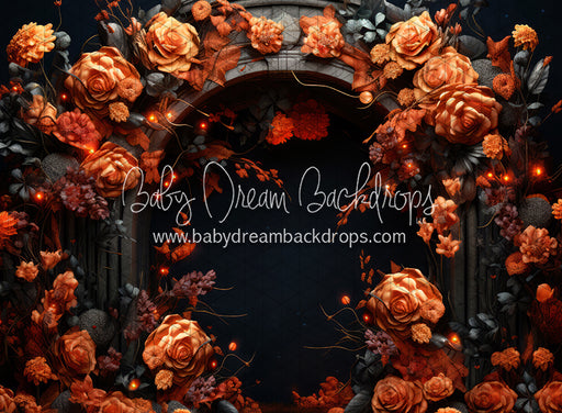 Halloween Orange Floral Arch (JA)