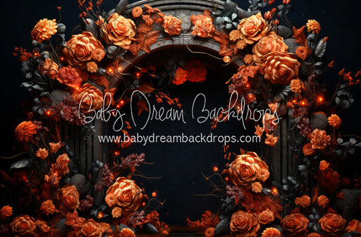 Halloween Orange Floral Arch (JA)