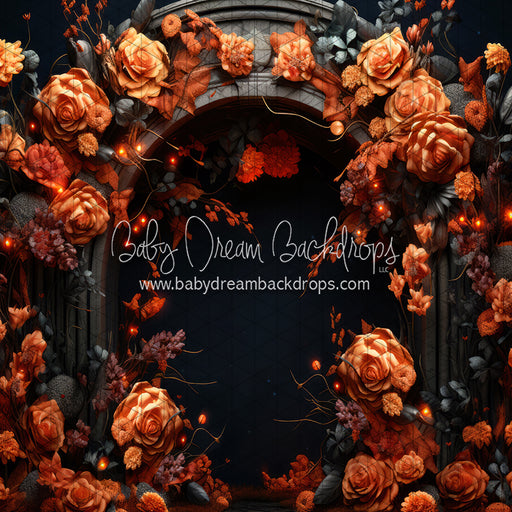 Halloween Orange Floral Arch (JA)