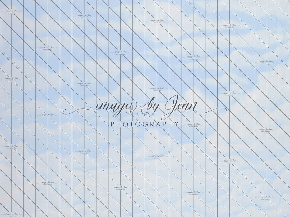 Hand Painted Blue Clouds (JG)