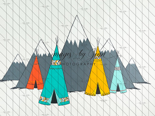 Hand Painted Mountain Teepee (JG)