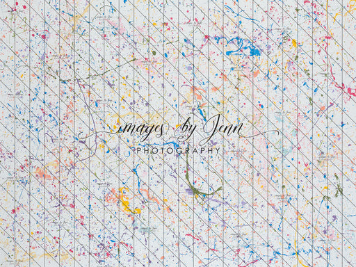 Hand Painted Pastel Paint Splatter (JG)