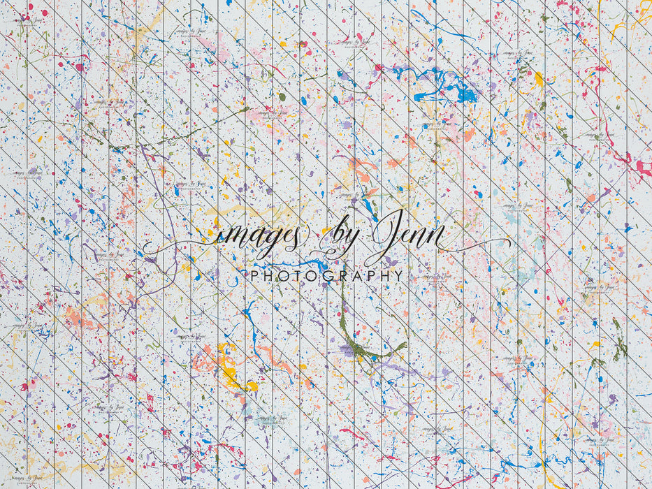 Hand Painted Pastel Paint Splatter (JG)