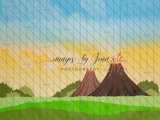 Hand Painted Volcano Blast (JG)