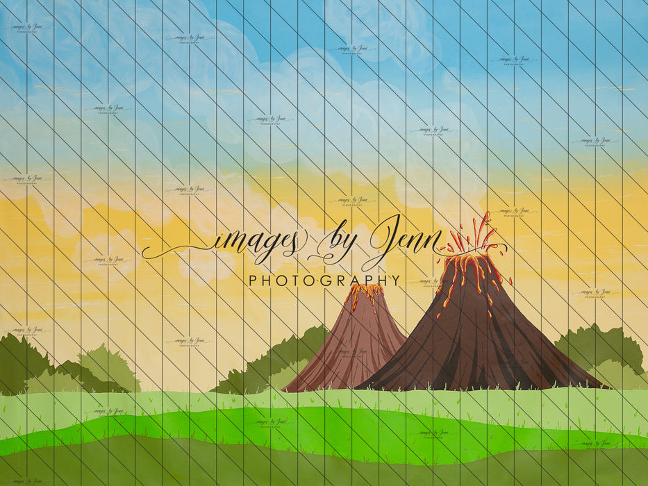 Hand Painted Volcano Blast (JG)