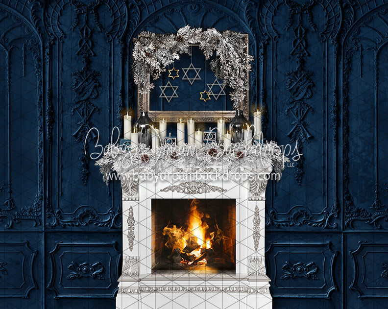 Hannukkah Home Fireplace (JA)