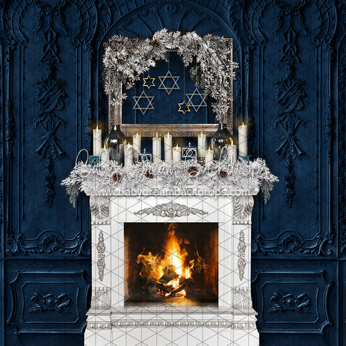 X Drop hannukkah home fireplace ja