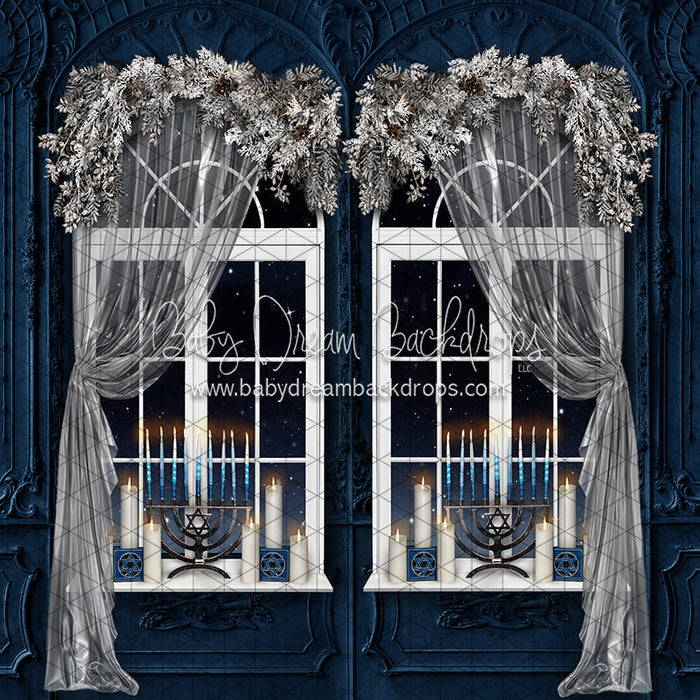 X Drop hannukkah home windows ja