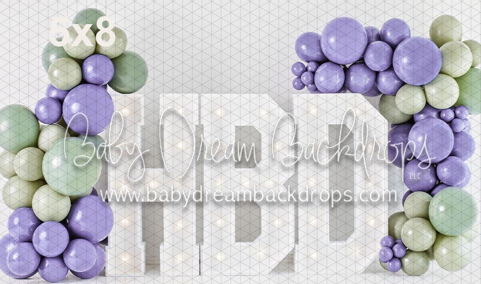 Happy Birthday Purple and Green