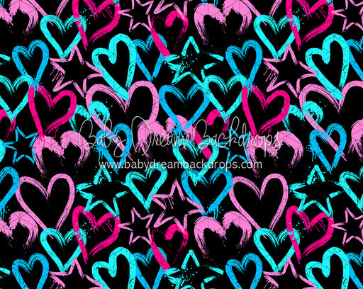 Happy Hearts on Black (CC)