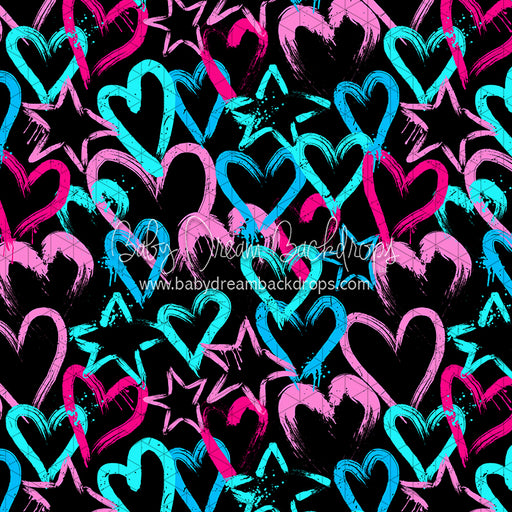 Happy Hearts on Black (CC)
