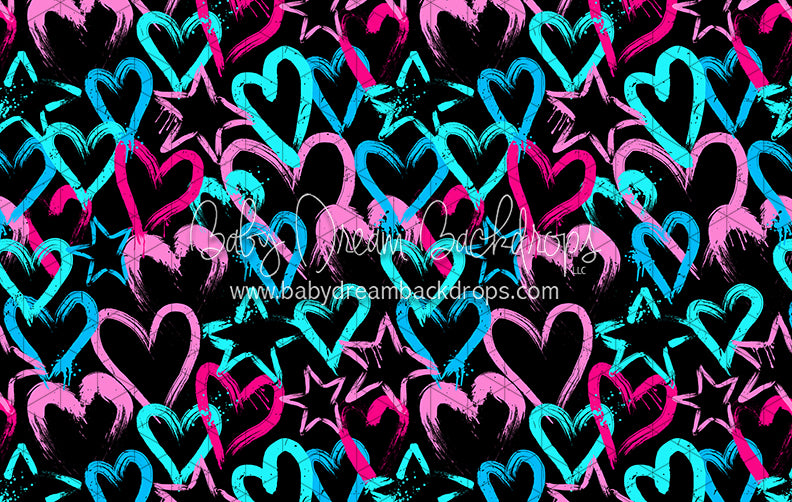 Happy Hearts on Black (CC)