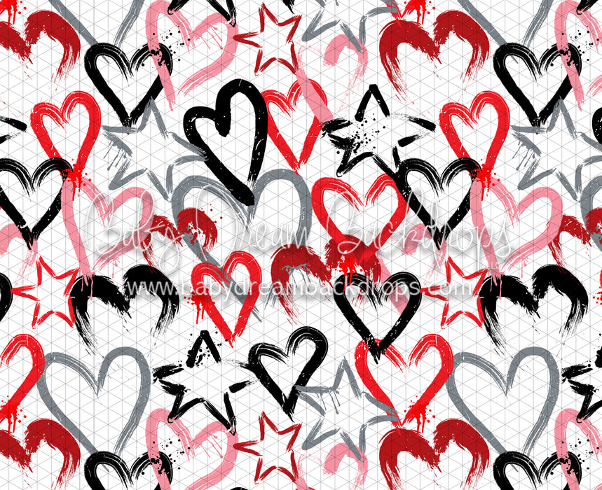 Happy Hearts on White (CC)