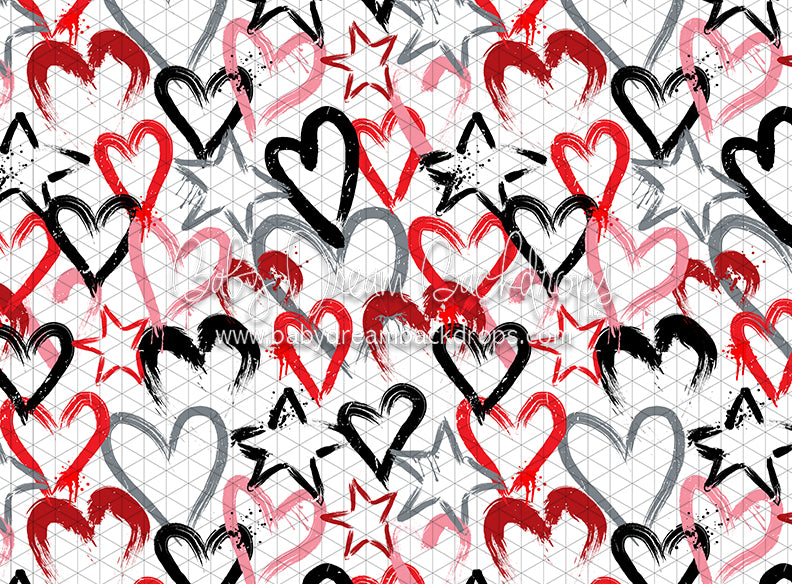 Happy Hearts on White (CC)