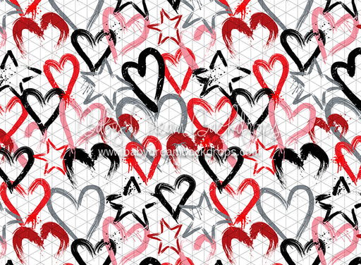 Happy Hearts on White (CC)