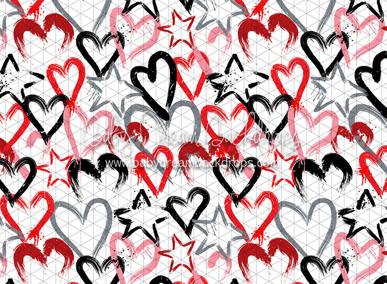 Happy Hearts on White (CC)