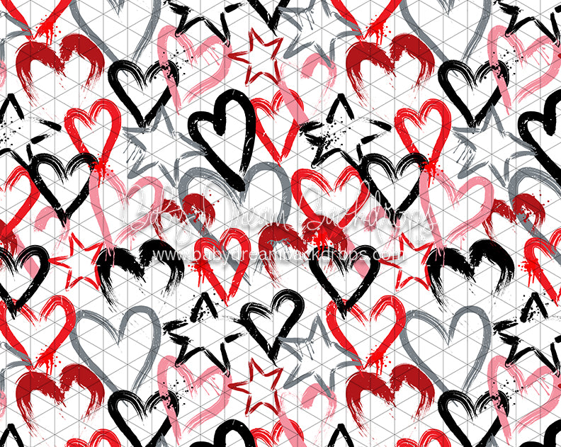 Happy Hearts on White (CC)