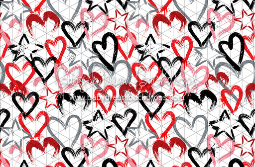 Happy Hearts on White (CC)