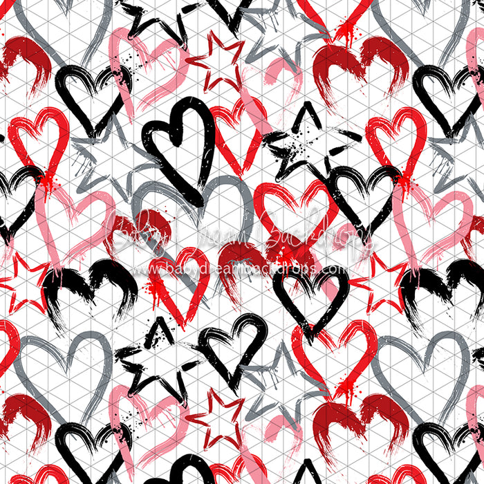 Happy Hearts on White (CC)