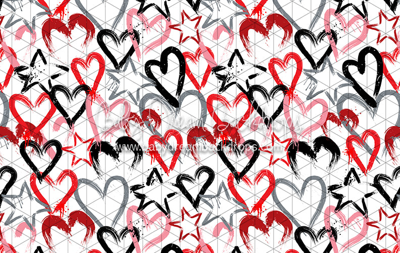 Happy Hearts on White (CC)