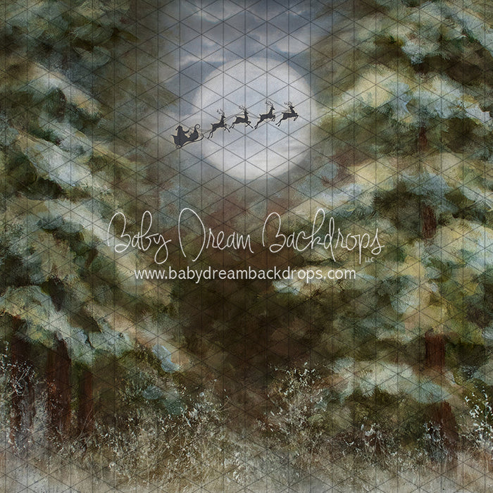 X Drop heirloom snowy pines moon santa ss