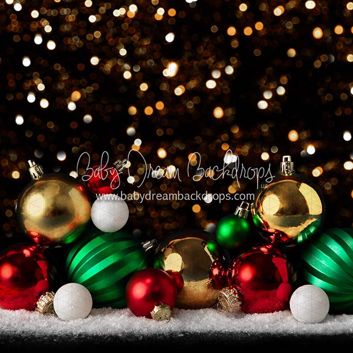 X Drop holiday ball bokeh