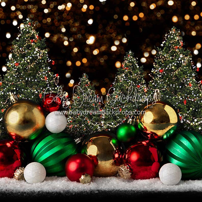 X Drop holiday ball trees