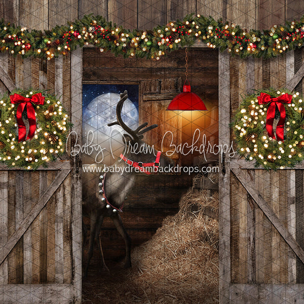 X Drop holiday ranch doors reindeer ja
