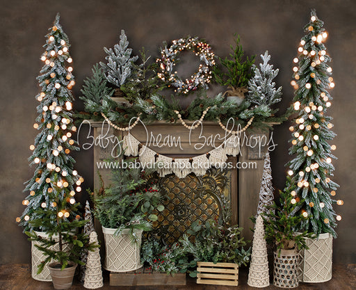 Holiday Tin Mantel Lights