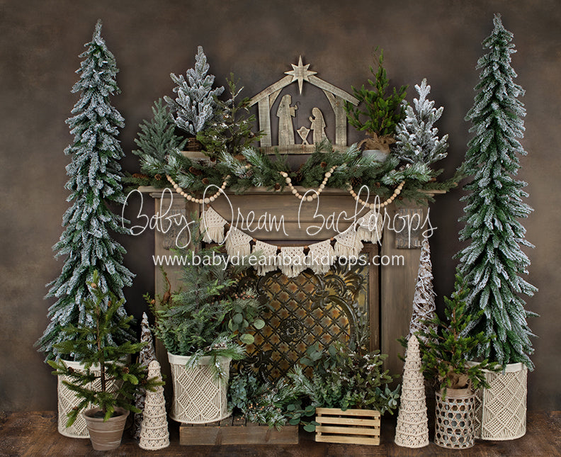 Holiday Tin Mantel Nativity