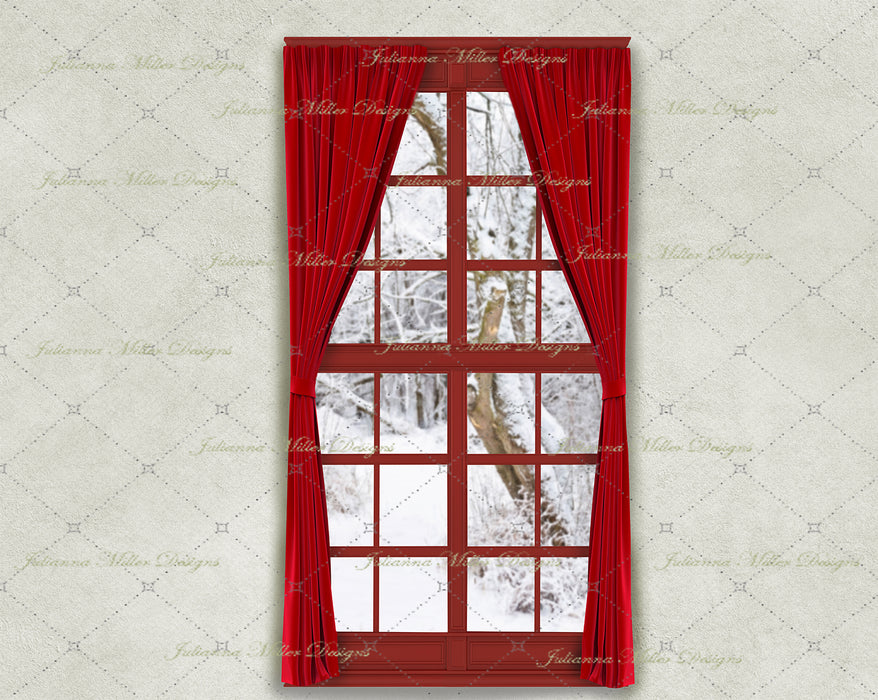Holiday Window Red