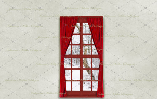 Holiday Window Red