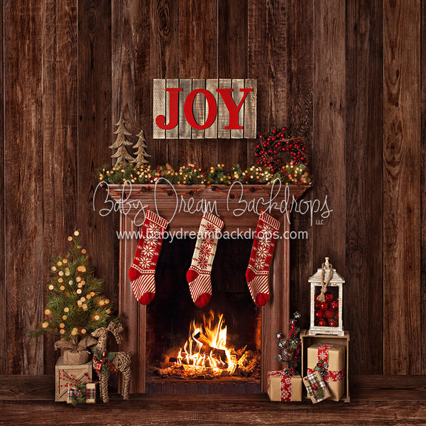 Holiday Eve Fireplace - BS - 8x8