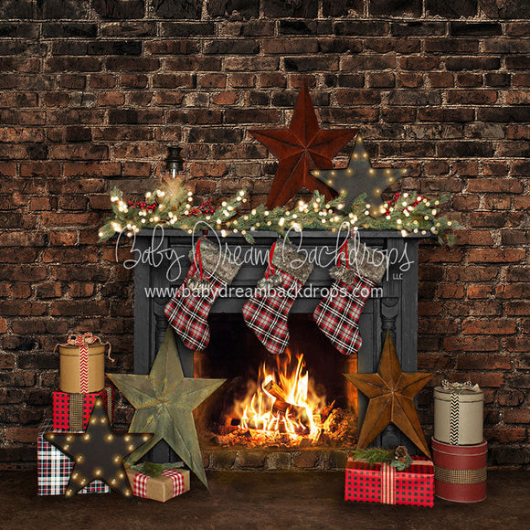 X Drop holiday loft fireplace