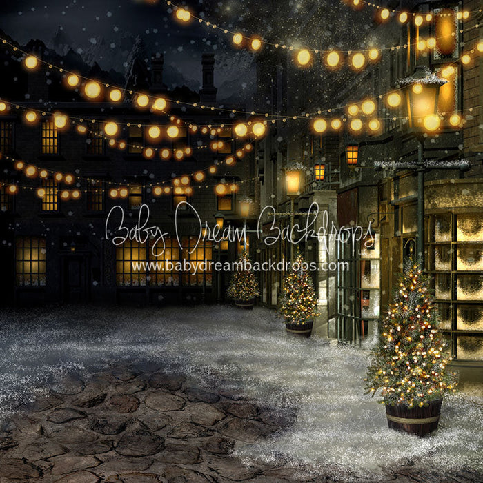 X Drop holiday street trees on right