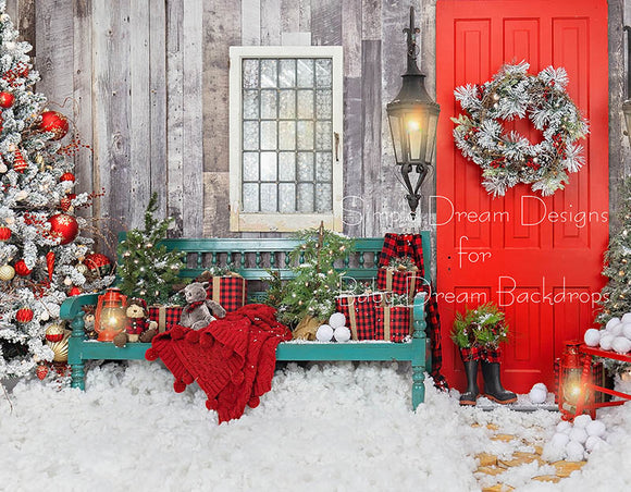 Home For Christmas Bench LEFT 8x10 - SD 