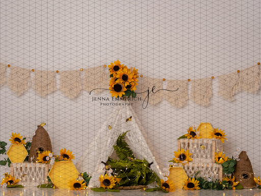 Honeycombs, Teepee and Bees