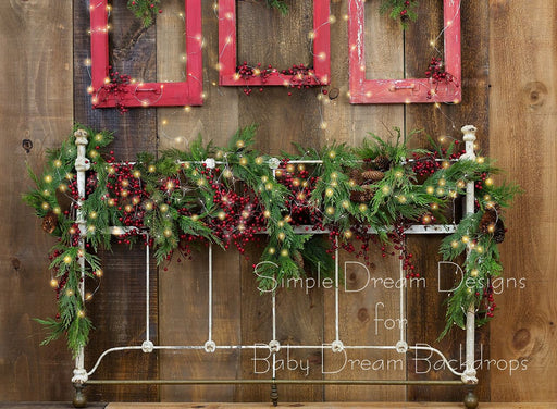 Christmas Cabin Headboard - 60Hx80W - SD  