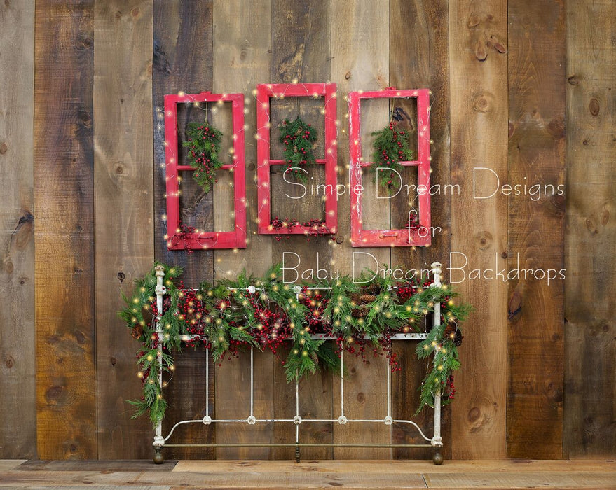 Christmas Cabin Headboard