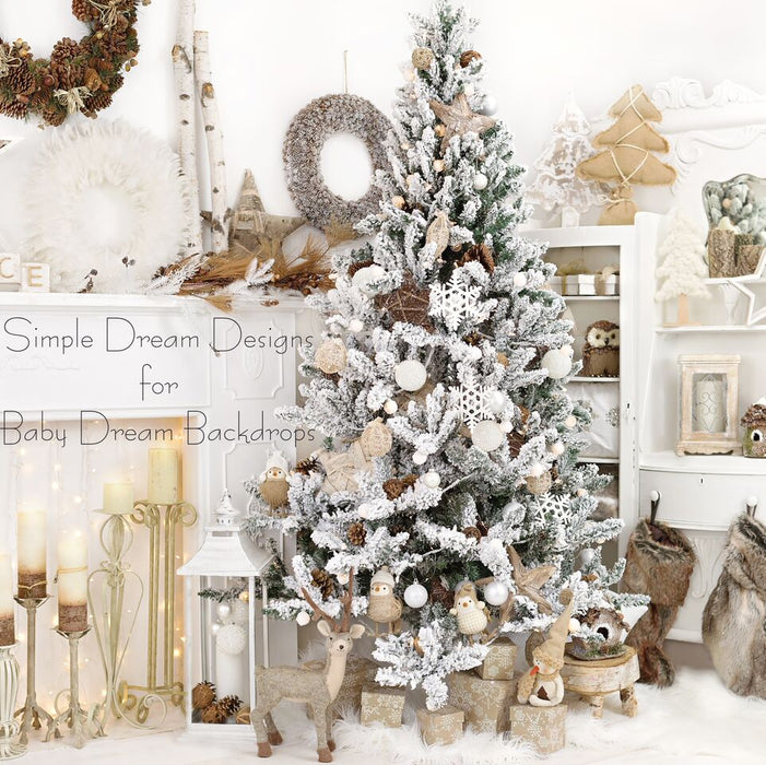 X Drop christmas hearth corner