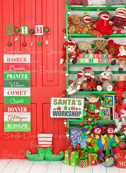 Elves Toy Room RED DOOR - 60Wx80H - SD  