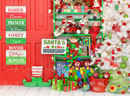 Elves Toy Room RED DOOR - 60Hx80W - SD  