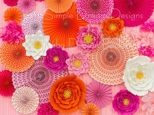 Pinwheels And Petals Pink And Orange 60Hx80W SD